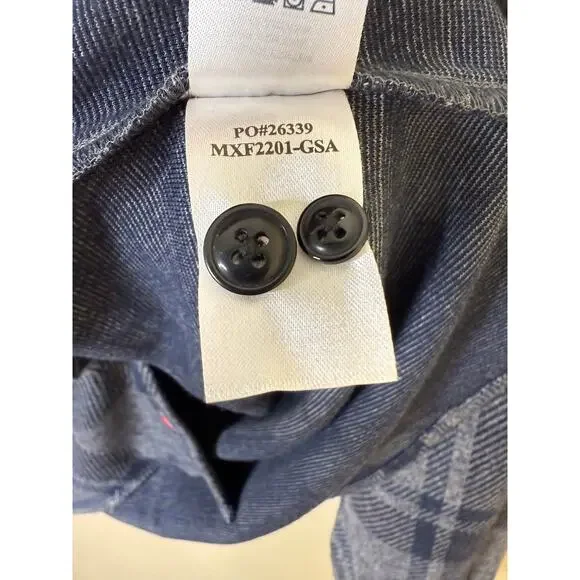 Faherty Legend Flannel Shirt Men’s XXL Gray Seas Plaid Soft Stretch Button Up - Picture 6 of 7